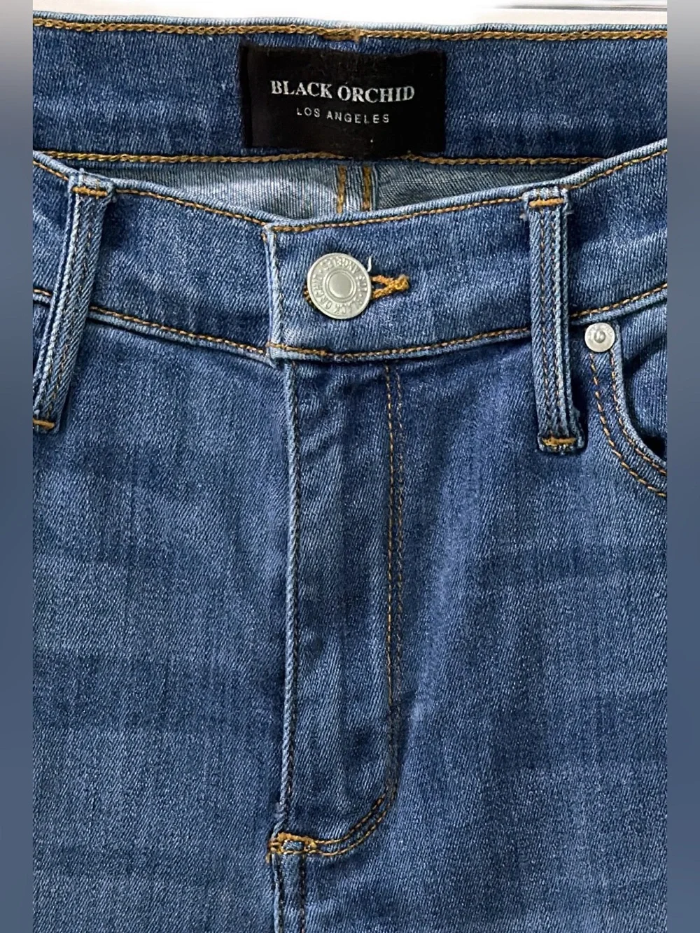 BLACK ORCHID Naomi Split Seam Bootcut Jeans Size 28 – Y2K Denim Stretch